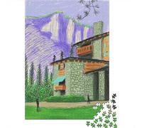 David Hockney Puzzle Pinturaarte De Madera Adultos 1000 Piezas, Arte Rompecabezas Imposible, Rompecabezas Museo De Madera, Ejercitar La Lógica Y La Coordinación Sensorial