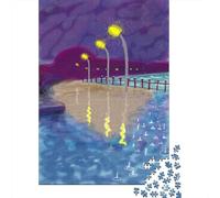 David Hockney Puzzles De Madera 1000 Piezas, Arte Rompecabezas Imposible, Puzzle Cuadros Famosos del Mundo, Rompecabezas Museo De Madera, Juego De Habilidad para Toda La Familia