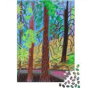 David Hockney Rompecabezas Cuadros Famosos del Mundo De Madera, Imposibles Puzzles Arte, Pinturaarte Rompecabezas Imposible, Decoración del Hogar, 1000 Piezas