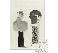 David Hockney Rompecabezas De Madera 1000 Piezas, Puzzles Dibujo para Adultos, Imposible Rompecabezas Museo, Decoración del Hogar Y Juego Familiar