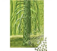 David Hockney Rompecabezas De Madera 1000 Piezas, Puzzles Pinturaarte para Adultos, Imposible Rompecabezas Cuadros Famosos del Mundo, Decoración del Hogar Y Juego Familiar