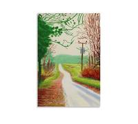 David-Hockney-The-Arrival-of-Spring-in-Woldgate Póster Pintura Decorativa Lienzo Arte de Pared Salón Póster Dormitorio Pintura, Arte de Pared Impresión de Imagen Moderna Decoración de Habitación