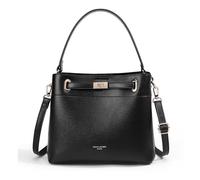 David Jones - Bandolera Chic Ville Fashion Designer - Talla Mediana, 3 Compartimentos y Bolsillos, Negro