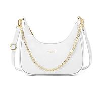 David Jones - Bolso Bandolera Mujer - Bolso Cuero PU Rigida - Bolsos de Mano Embague Noche Elegante Clutch Messenger Crossbody Bag Hobo - Blanco