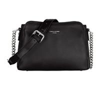 David Jones - Bolso Bandolera Mujer - Bolso de Mano Hombro Cadena PU Piel Cuero Señora - Muchos Compartimentos Bolsillos - Bolso Cruzados Mensajero Crossbody Bag - Negro