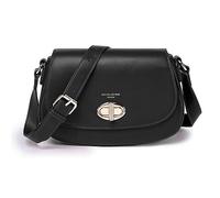 David Jones - Bolso bandolera para mujer - Bolso de mano para hombro cruzado de piel sintética - Bolsa con solapa de torniquete - Bolso ciudad, elegante, teléfono de trabajo, viaje, noche, moda,