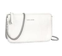 David Jones - Bolso bandolera para mujer con perlas de bola - Bolso de noche con cadenas de piel sintética - Bolsa para teléfono con cartera - Ciudad de viaje, moda elegante chic, blanco hueso
