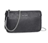 David Jones - Bolso bandolera para mujer con perlas de bola - Bolso de noche con cadenas de piel sintética - Bolsa para teléfono con cartera - Ciudad de viaje, moda elegante chic, Negro