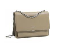 DAVID JONES - Bolso bandolera para mujer - Funda para teléfono móvil de piel sintética rígida - Cadenas para el hombro - Necesidad rectángulo - Bolsa de noche de compras y moda, beige, Talla única