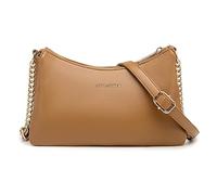 David Jones - Bolso Bandolera Pequeño Mujer Muchos Compartimentos - Bolso de Mano Hombro Piel Sintética - Bolsos Cuero PU - Messenger Crossbody Bag Embrague Noche - Marrón Cognac