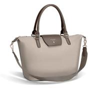 David Jones - Bolso de mano de nylon para mujer, bolso de compras flexible, gran capacidad, para compras y hombro, bandolera, elegante, trabajo urbano, viaje, moda original, Marrón topo., talla única