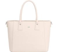 David Jones - Bolso de mano para mujer - Bolso de mano de piel sintética - Hombro - Multibolsillo con varios compartimentos - Bolso Tote City Trabajo Elegante Clásico Chic Damas, blanco, Talla única