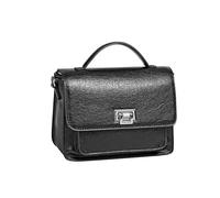 David Jones - Bolso de mano para mujer, piel sintética, 3 compartimentos, tamaño mediano, práctico clásico, Negro , Medium