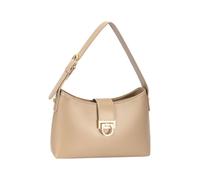 David Jones - Bolso de mano para mujer y ciudad, bandolera de piel sintética lisa, talla mediana, para llevar a mano, para fiestas de fin de semana, elegante y clásico, Warm Taupe
