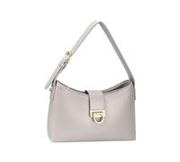 David Jones - Bolso de mano para mujer y ciudad, bandolera de piel sintética lisa, talla mediana, para llevar a mano, para fiestas de fin de semana, elegante y clásico, gris