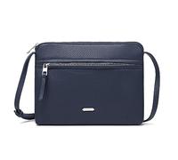 David Jones - Bolso pequeño para mujer - Bandolera plana de PU cuero para mujer - Elegante bolso clásico de estilo bandolera - Bolso de noche sencillo con varios compartimentos - Para uso diario