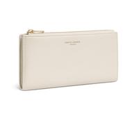 David Jones - Cartera de mujer tipo billetera de piel sintética - Porta tarjetas largo Porta monedas de piel sintética PU - Bolsillo para billetes y monedas, beige, talla única