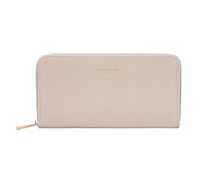 David Jones - Cartera larga para mujer, piel sintética, 3 compartimentos para billetes, bolsillo interior con cremallera, varias ranuras para tarjetas, Oxford Tan, Taille unique, Contemporáneo
