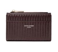 David Jones - Cartera para mujer de piel sintética con tarjetero, marrón, Moyen, Moderno