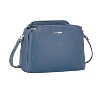 David Jones Paris - Bolso bandolera para mujer, bolsa de hombro - Bolso de piel sintética - Talla mediana - Ciudad Trabajo de viaje Chic Clásico, azul marino