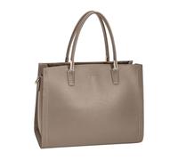 DAVID JONES Paris - Bolso de mano para mujer o ciudad, bolso de piel sintética talla grande, 3 compartimentos - Chic Elegante práctico, Fungi, L