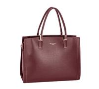 DAVID JONES Paris - Bolso de mano para mujer o ciudad, bolso de piel sintética talla grande, 3 compartimentos - Chic Elegante práctico, Windsor Wine, L