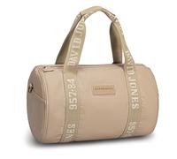 David Jones Paris - Bolso para hombre de piel sintética granulada, tamaño grande, con bandolera, para deporte, fin de semana o ciudad, Taos de color marrón, Bolsa de viaje, formato cabina, gran