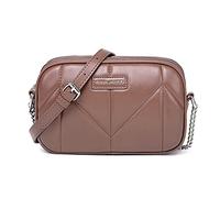 David Jones - Pequeño Bolso Bandolera Mujer - Bolso de Hombro Señora Teléfono Cuero PU - Mensajero Crossbody Bag Cremallera - Bolso de mano Piel Bolsillos Múltiples Multibolsillo - Rosa Vieja