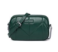 David Jones - Pequeño Bolso Bandolera Mujer - Bolso de Hombro Señora Teléfono Cuero PU - Mensajero Crossbody Bag Cremallera - Bolso de mano Piel Sintética Bolsillos Múltiples Multibolsillo - Verde