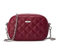 David Jones - Pequeño Bolso Bandolera Mujer - Bolso de Hombro Señora Teléfono Cuero PU - Mensajero Crossbody Bag Cremallera - Bolso de mano Piel Sintética Bolsillos Múltiples Multibolsillo - Rosso 2
