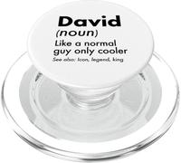David Like A Normal Guy Only Cooler Legend King Nombre PopSockets PopGrip para MagSafe