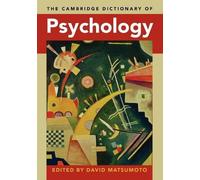 David Matsumoto The Cambridge Dictionary of Psychology (Tapa blanda)