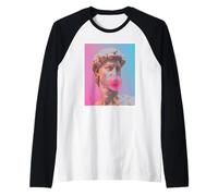 David Miguel Ángel Estatua Renacentista Bubblegum Pop Art Camiseta Manga Raglan