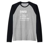 David Name - Definición de Nombre Divertido - Diccionario de Nombres Camiseta Manga Raglan