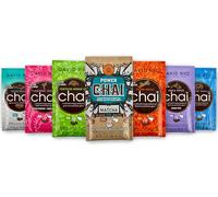 David Rio - Elephant Vanilla Chai, Flamingo Vanilla y más sabores irresistibles de té chai en un paquete de degustación de 7 variedades - 168 g en total - Té chai delicioso de dulce a especiado