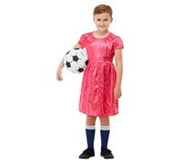 David Walliams The Boy in the Dress Deluxe Costume, Pink, with Dress, Socks & Inflatable Football, TODDLER