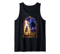 David Y Goliat Catedral gótica Medieval Mosaico Escena artística Camiseta sin Mangas