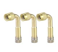 DAVIDJAMESCLARKE 3 Piezas Prolongadores de Válvula,Extensiones de Válvulas,Prolongadores de Válvula de Latón en Ángulo de 90 Grados,Ideal para Coche, Motocicleta, Bicicleta y Scooter