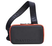 DAVIDOFF HOME RUN Crossbody bag - bolso rígido de material vegano - práctico bolso de hombro para hombre con cremallera naranja - bolso para móvil y accesorios con correa