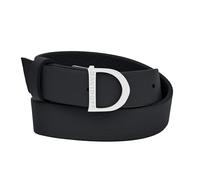 DAVIDOFF ICON Bracelet - Pulsera de cuero para hombre de 2 vueltas - elegante brazalete liso - moderno accesorio con hebilla en forma de D