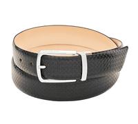 DAVIDOFF PARIS Belt - Cinturón de hombre - cinturón de cuero con hebilla rectangular y extremo biselado - cinturón de piel italiano sin costura