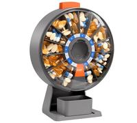 Daviky Dispensador de píldoras diario, organizador de píldoras grande con montaje en pared o de pie, contenedor de pastillas de 14 días, diseño de botón, pastillero semanal para vitaminas