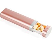 Daviky Organizador de pastillas de 7 días, pastillero de viaje con diseño fácil de usar, caja de vitaminas de gran capacidad, organizador de medicamentos portátil para vitaminas, píldoras y