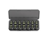 Daviky Organizador semanal de píldoras 2 veces al día, estuche de medicamentos de 7 días AM PM Pastillero apto para viajes para aceites de pescado, vitaminas y suplementos