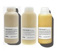 Davines Nounou Kit Champú, Acondicionador y Mascarilla 1000ml para cabellos teñidos
