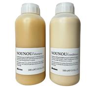 Davines Nounou Nourishing Illuminating Champú 1000 ml + Acondicionador de 1000 ml (Combo Deal) (Juegos de champú y acondicionador)