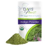 Davis Finest - Indigo Powder, 500g - Organic Black Henna Hair & Beard Dye - Natural Hair Colouring, Men & Women - Use with Henna for Brown Hair Colour - 100% Plant Based - Suitable For All Hair Types