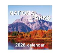 Davivian Calendario de Pared 2026 - Calendario Mensual de Pared con Escenarios Naturales de 12 Meses | Organizador con Patrones de Naturaleza para Gimnasio Hogar Escuela y Oficina