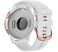 DAVNO Correa de reloj deportiva de silicona suave de repuesto para Garmin Vivoactive 4S/Venu/Forerunner 245 645 para Garmin Vivomove HR Vivomove 3 3S (color: blanco, tamaño: 20 mmForerunner 645)