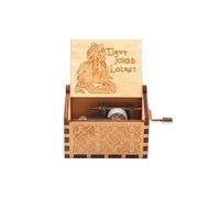 (Davy Jones) Nuovo carillon a manovella in legno con tema musicale di Buon Natale, carillon Jurassic